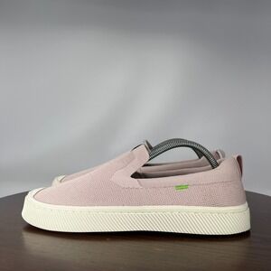 Cariuma IBI Shoes Men's 9.5 Rose Pink Bamboo Knit Round Toe Slip On Sneakers W11